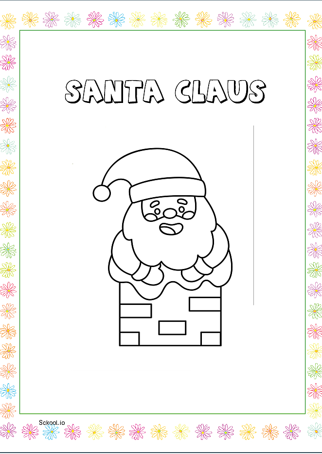 Free Printable Santa Claus Coloring Page for Kids 2 Free Printable Santa Claus Coloring Page for Kids 2